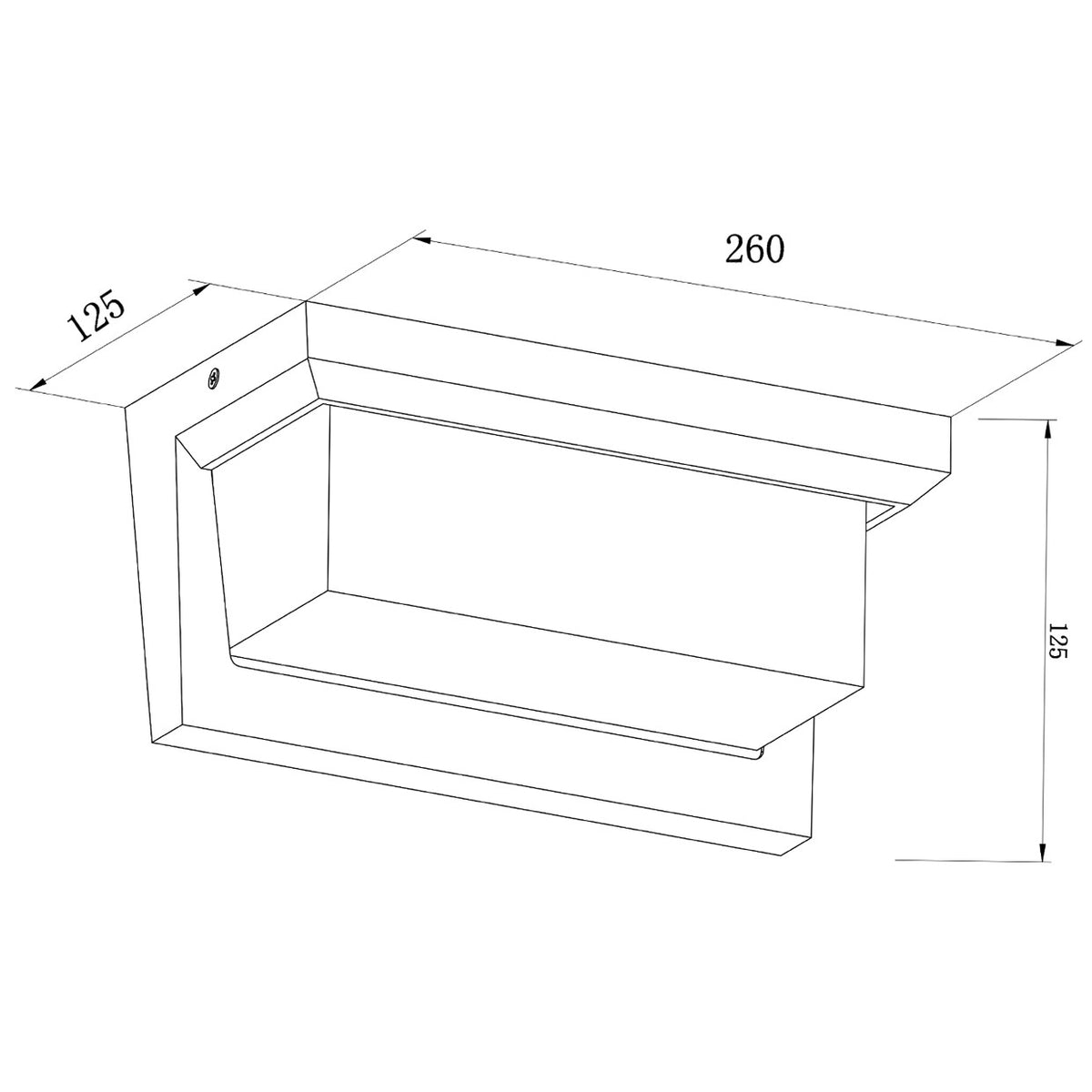 Aplique Moderno Lamar Blanco – vista 3 · Ref. 12038