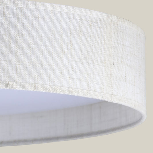 Plafón Tejido LED Mera 40 cm / Lino Tostado – vista 2 · Ref. 12192