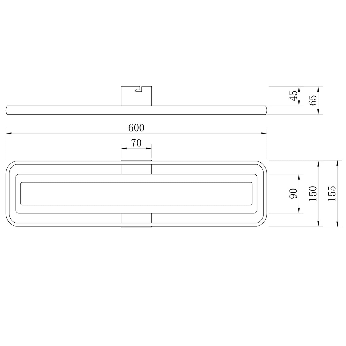 Plafón Moderno LED Volano Blanco – vista 2 · Ref. 11982