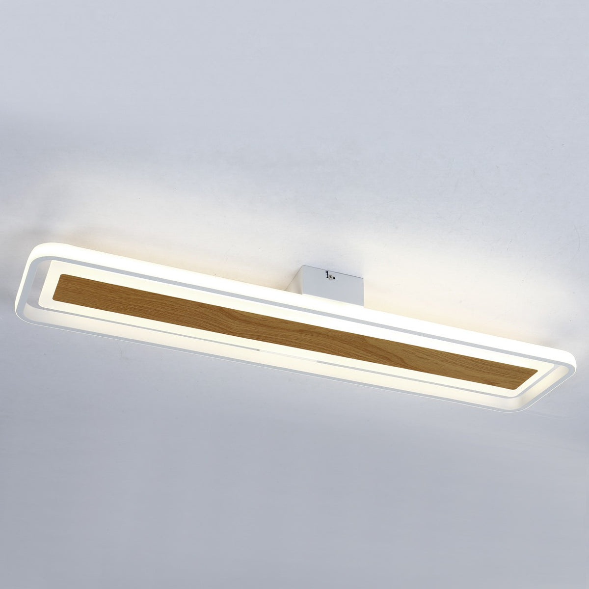 Plafón Moderno LED Volano Blanco / Madera – vista 6 · Ref. 11985