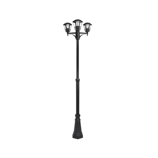 Farola Exterior Alnilan 3 Luces E27 Negro IP44 Fabrilamp - vista principal | Fabrilamp / Abrila · Ref. 150243009