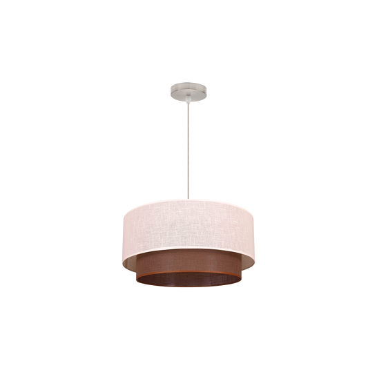 Lámpara Colgante Doble Altea 50 cm Pantalla Textil Beige Fabrilamp - vista principal | Fabrilamp / Abrila · Ref. 2.810/50-BEIS/MARR