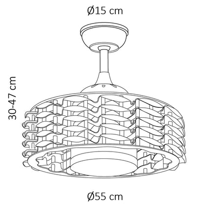 Ventilador moderno y elegante ideal para salón