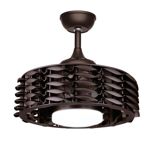 Ventilador de Techo DC Alum Wengué 24W LED 2410 lm CCT Negro CristalRecord - vista principal | CristalRecord