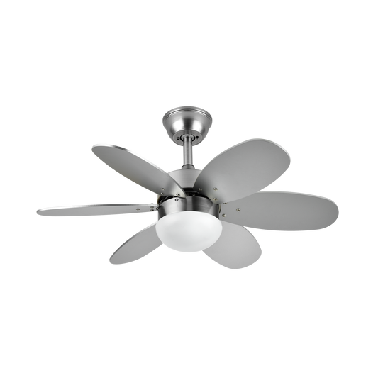 Ventilador de Techo con Luz Alves 85 cm Níquel Aspas Haya Fabrilamp - vista principal | Fabrilamp / Abrila · Ref. 175791642