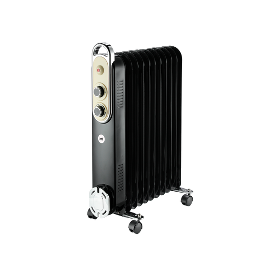 Radiador de Aceite Eléctrico Amarantus 2500 W 11 Elementos Negro y Beis Fabrilamp - vista principal | Fabrilamp / Abrila · Ref. 231132508