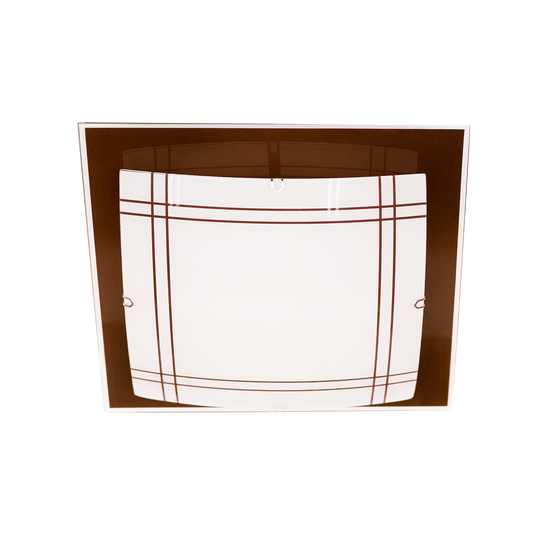 Plafón de Techo Amet 32 cm Cristal Wengué 2xE27 Fabrilamp - vista principal | Fabrilamp / Abrila · Ref. 043083205.