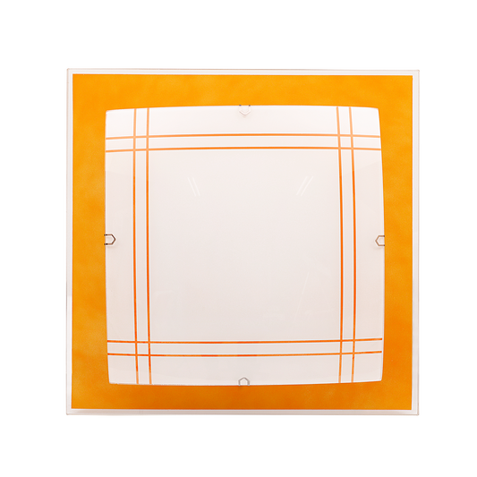 Plafón de Techo Amet 32 cm Naranja Cristal 2xE27 Fabrilamp - vista principal | Fabrilamp / Abrila · Ref. 043083204.