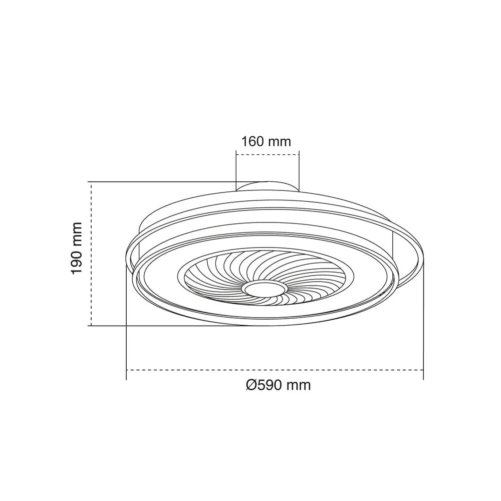 Ventilador silencioso y moderno ideal para dormitorio
