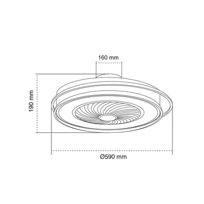 Ventilador silencioso y moderno ideal para dormitorio