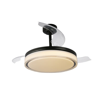Ventilador de Techo con Luz Aneto 72W Aspas Retráctiles Negro CristalRecord - imagen 3 | CristalRecord
