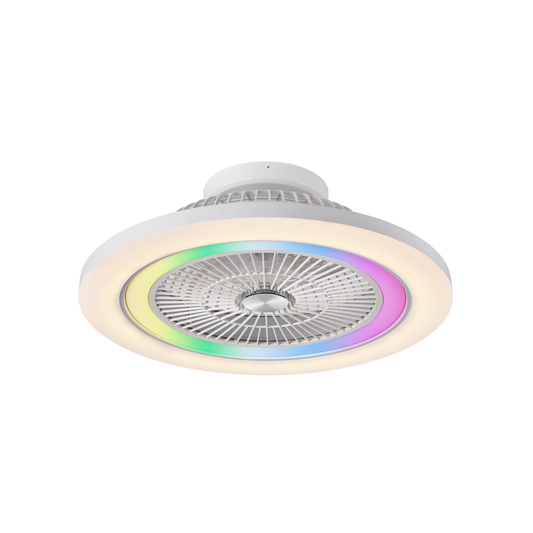 Ventilador de Techo con Luz Antártida 58 cm Blanco RGB Fabrilamp - vista principal | Fabrilamp / Abrila · Ref. 246192501