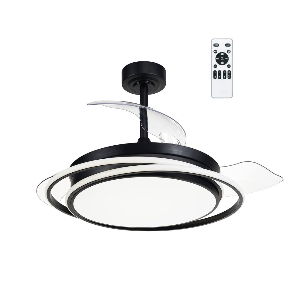 Ventilador LED Antila Negro CristalRecord 85-405-40-180