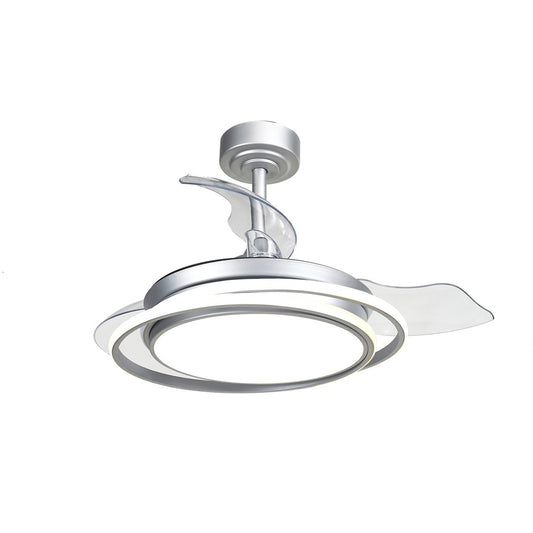 Ventilador Antila Mini fabricado en PVC color plata con aspas de ABS