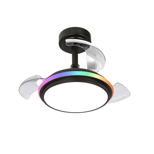 Ventilador de Techo con Luz LED Antila Mini XS RGB Negro CristalRecord - vista principal | CristalRecord