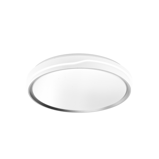 Plafón Moderno LED Anuar Blanco / Plata – vista principal · Ref. 218685074