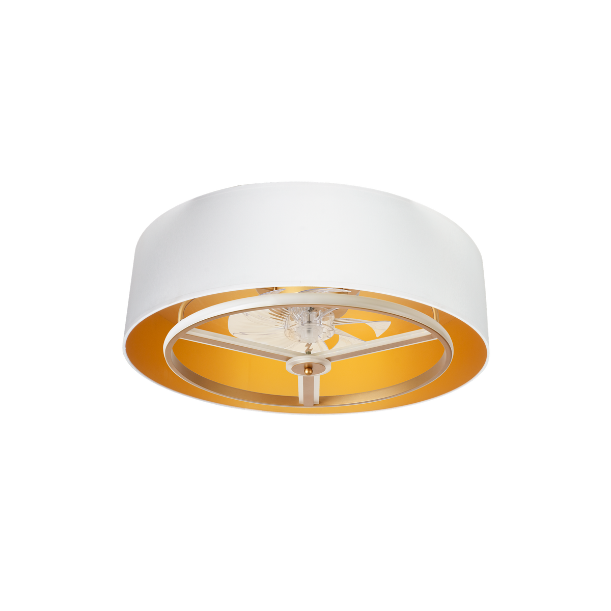 Ventilador de Techo con Luz Anuska 70 cm Blanco y Oro Fabrilamp - vista principal | Fabrilamp / Abrila · Ref. 188691775