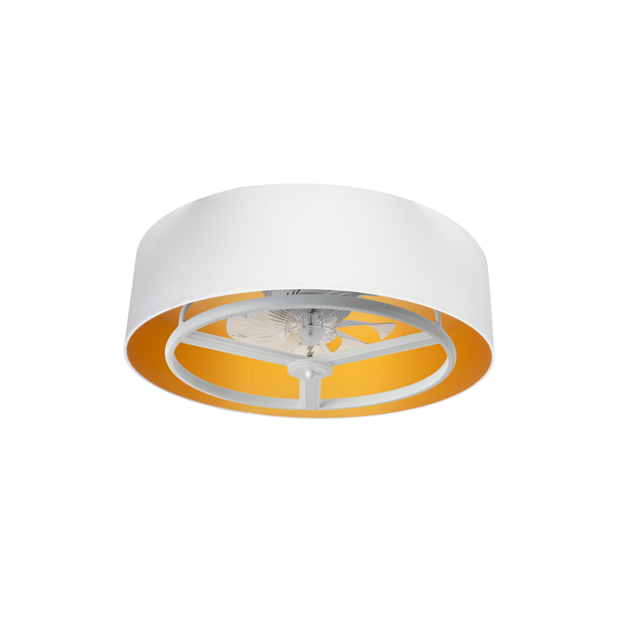 Ventilador de Techo con Luz Anuska 70 cm Blanco y Oro Fabrilamp - vista principal | Fabrilamp / Abrila · Ref. 188691701