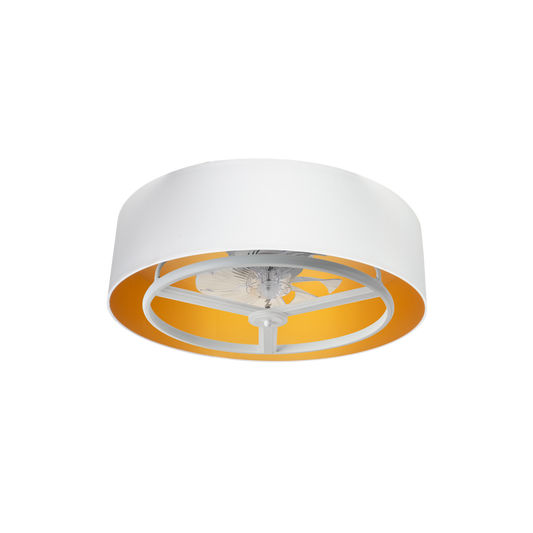 Ventilador de Techo con Luz Anuska 70 cm Blanco y Oro Fabrilamp - vista principal | Fabrilamp / Abrila · Ref. 188691701