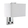 Aplique Agatha con USB Fabrilamp / Abrila 174761020 para dormitorio