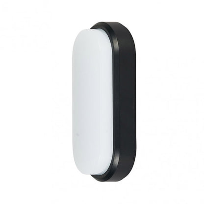 Aplique exterior Yucatán Oval Negro 12W IP65 Fabrilamp. Iluminación moderna para exteriores.