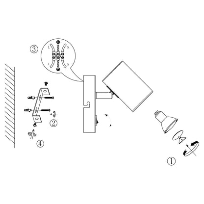 Aplique de pared AJP/Alemar PAROS (Ref. 11103) - Dimensiones: Elegancia y eficiencia en negro, descubre sus medidas perfectas para tu espacio.  Luzguru.com
