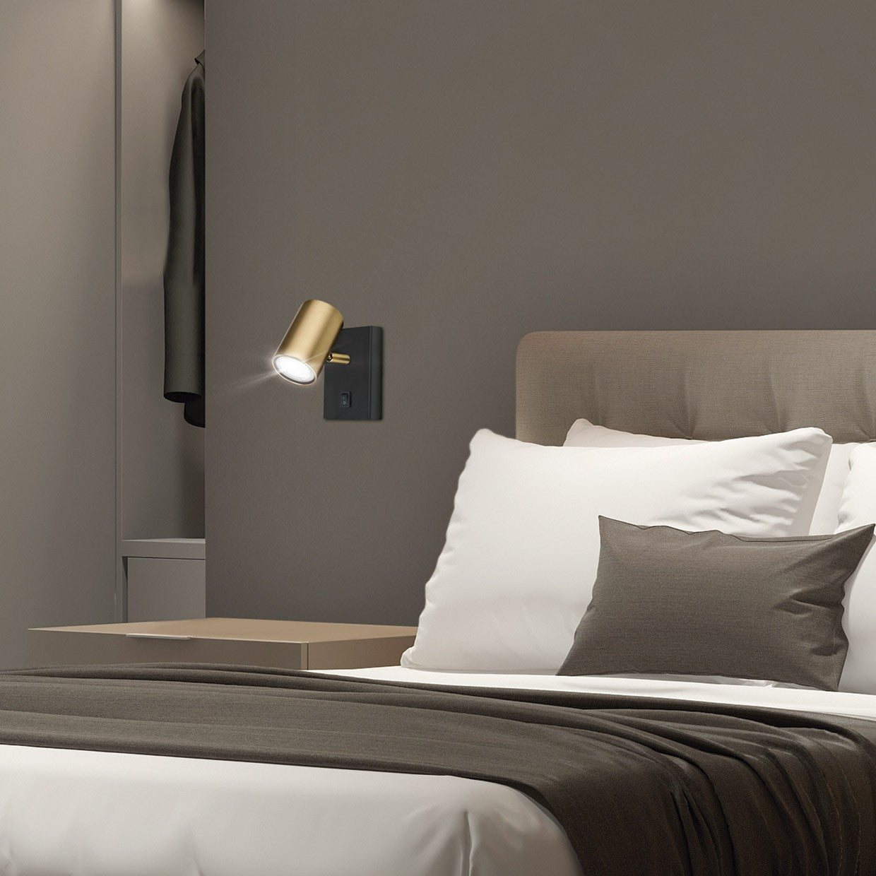 Aplique de pared AJP/Alemar PAROS (Ref. 11103) - Medidas: [Insertar medidas aquí].  Diseño negro elegante. LuzGuru.com
