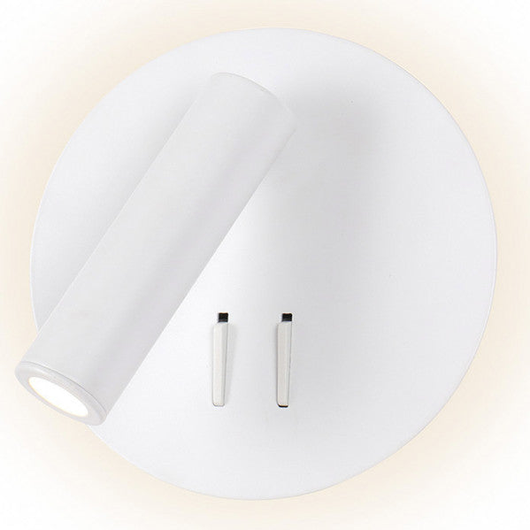 Aplique Manet Redondo Blanco LED, detalle del foco orientable, Fabrilamp