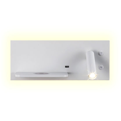 Aplique Velazquez fabricado en Metal color Blanco con carga QI y USB