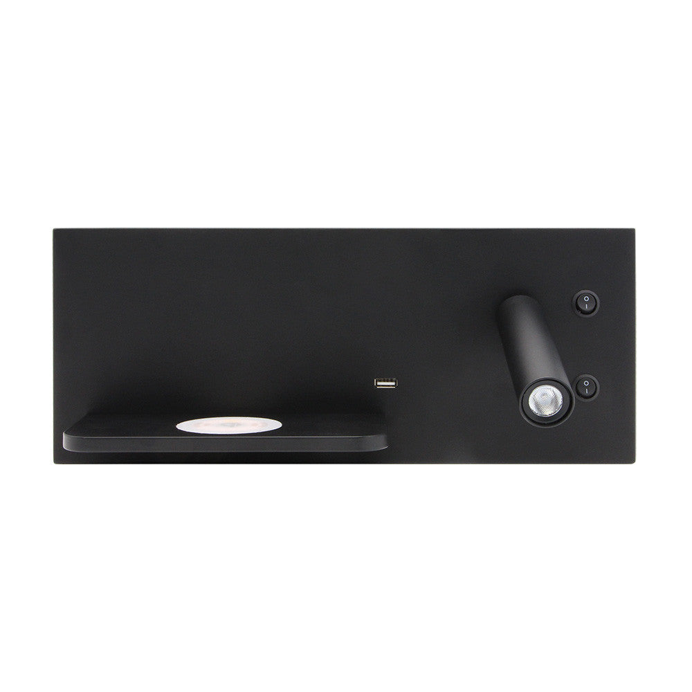 Aplique LED Velazquez con USB y QI Fabrilamp / Abrila 17136DE09