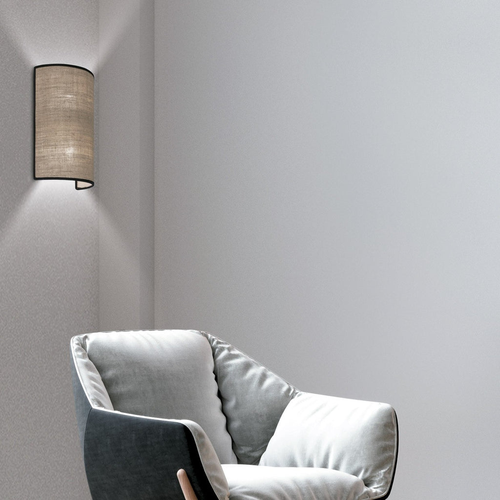 Aplique de pared Dafne marrón AJP/Alemar (Ref. 60184) - Medidas.  Luzguru.com
