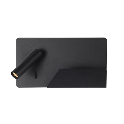 Aplique Miguel Angel fabricado en Metal color Negro con estante y USB