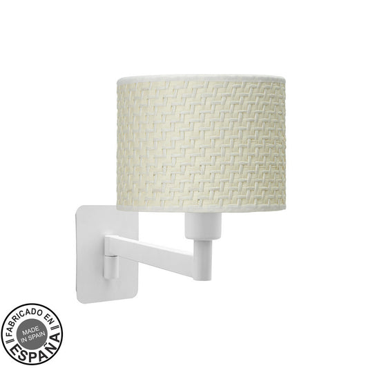 Aplique Abatible Moda Fabrilamp / Abrila con cañizo blanco, ref. 212461051