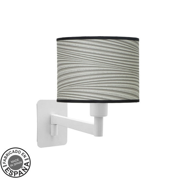 Aplique abatible Moda de Fabrilamp, color blanco y gris, diseño moderno para iluminación de interiores.