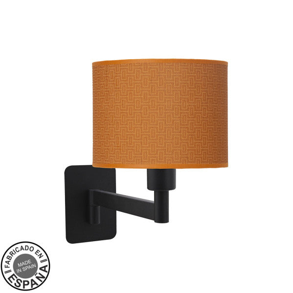 Aplique abatible Moda de Fabrilamp, color negro y naranja, diseño moderno para interiores.