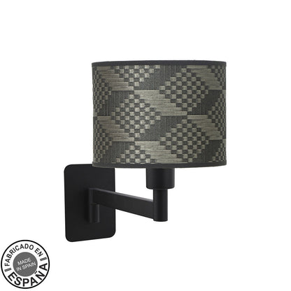 Aplique Abatible Moda Negro y Gris Fabrilamp / Abrila Ref. 212461119