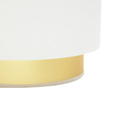 Aplique Anuska fabricado en Metal color Oro y Textil Blanco