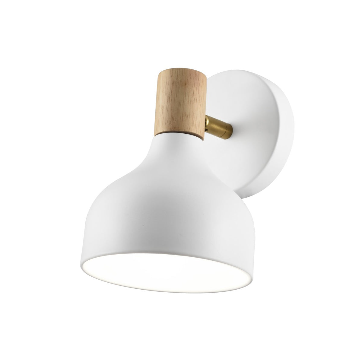 Aplique Aran AJP/Alemar 10970: medidas detalladas. Elegante aplique de pared blanco y madera, iluminación eficiente y cálida para tu hogar.  Compra en luzguru.com
