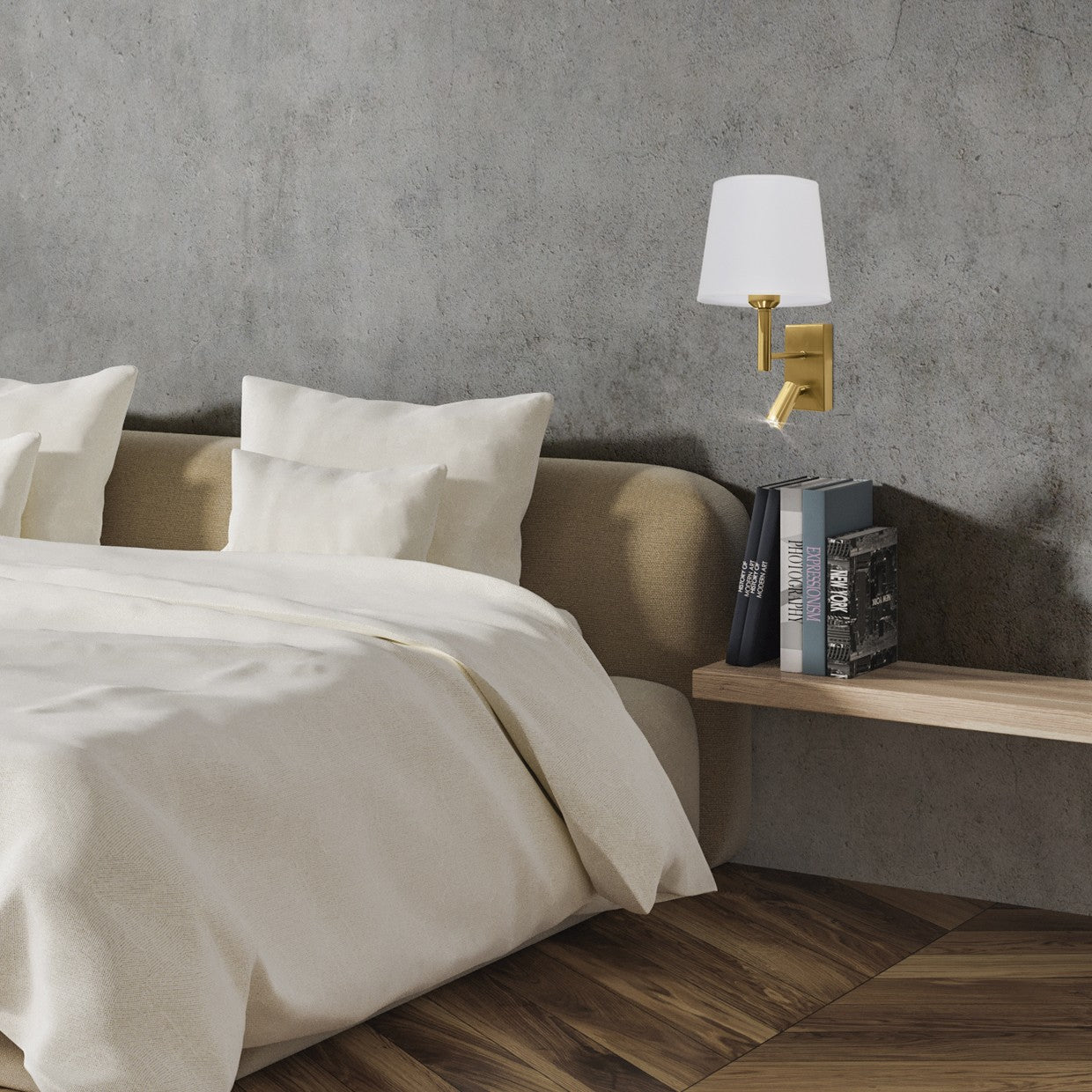 Medidas aplique ARLA LED 3W latón AJP Alemar Ref. 11571 - LuzGuru.com
