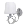 Aplique clásico Baeza Fabrilamp / Abrila cromo y blanco, Ref. 201961020