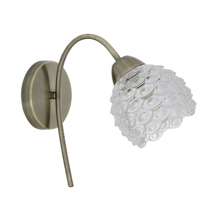 Aplique Bagan de pared moderno Fabrilamp / Abrila en cuero y cristal, Ref. 155061014