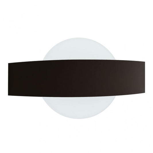 Aplique de pared circular ARCO negro 8W 4000K de Fabrilamp, ideal para decoración moderna.