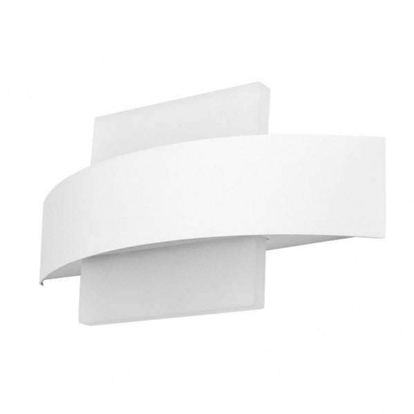 Aplique de pared cuadrado ARCO blanco 8W de Fabrilamp, ideal para iluminar porches y entradas.