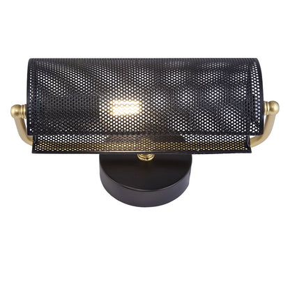 Aplique Buféte Negro y Dorado AJP/Alemar Ref. 10837 - Medidas detalladas. Iluminación elegante, alta calidad. luzguru.com
