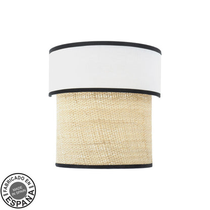 Aplique Camboya Blanco/Natural de Fabrilamp - Vista frontal. Iluminación moderna y elegante para tu hogar.