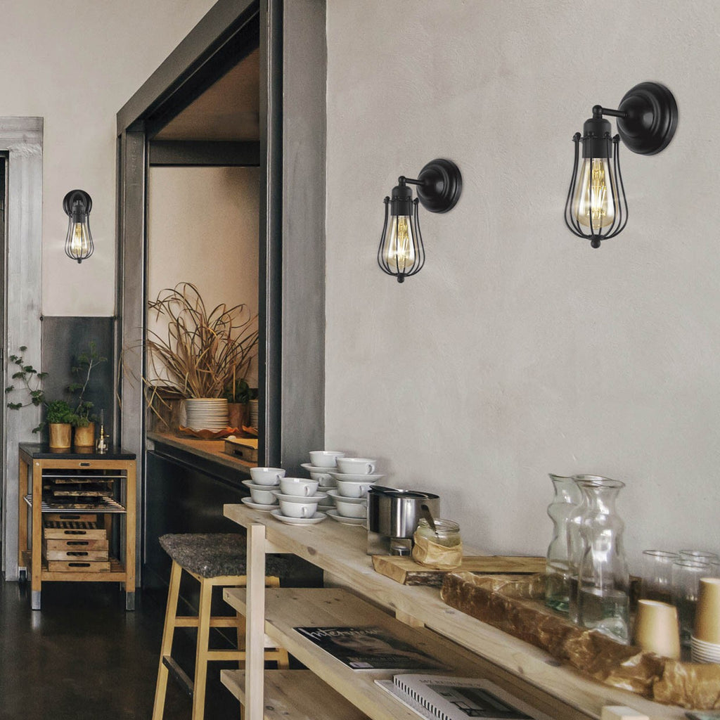 Aplique Coke Negro AJP Alemar (Ref. 10473) - Medidas: Iluminación elegante y duradera para tu hogar.  Compra en luzguru.com
