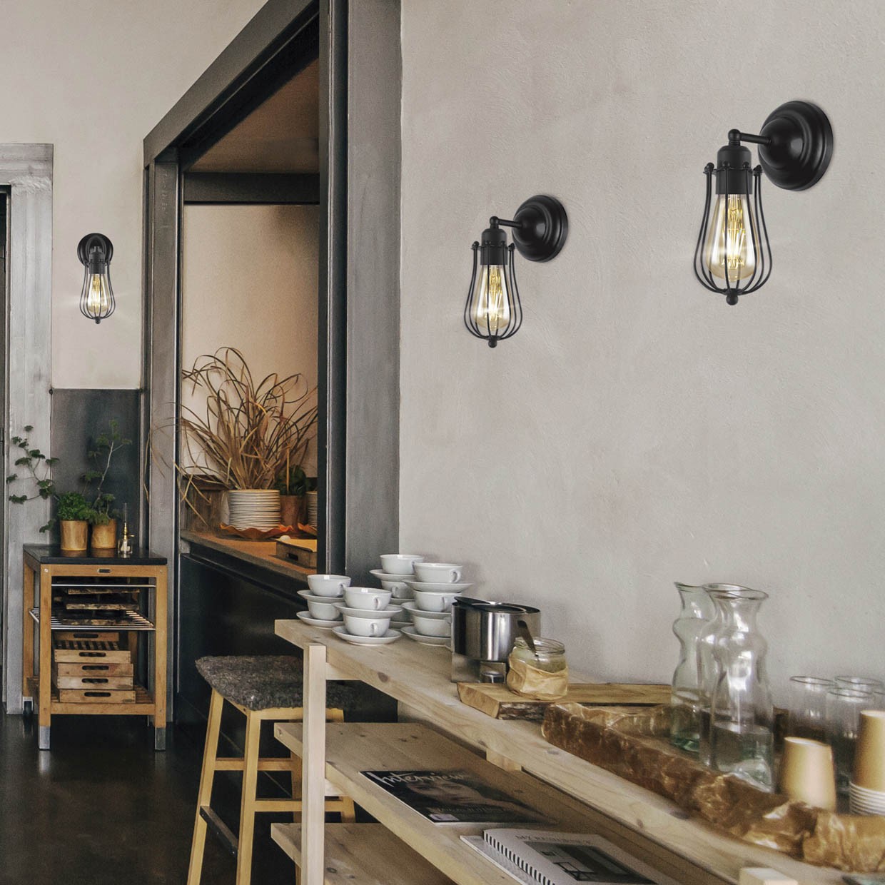 Aplique Coke Negro AJP Alemar (Ref. 10473) - Medidas: Iluminación elegante y duradera para tu hogar.  Compra en luzguru.com
