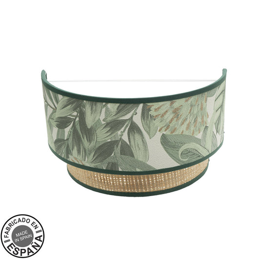 Aplique rústico CONGO Fabrilamp / Abrila con diseño de hoja verde, referencia 224961001