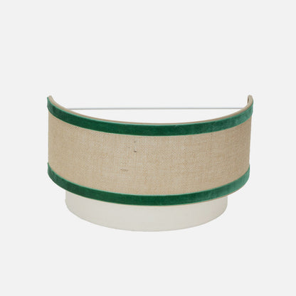 Aplique Cornalina fabricado en Metal y Textil color Beis/Verde