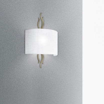 Aplique de pared AJP/Alemar Dana (Ref. 3266AL-1PCU): medidas detalladas.  Diseño artesanal en cuero, 1x60W E-27. Envío rápido y garantía de LuzGuru.com
